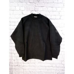 Fear of God Essentials Crew Neck  Sweatshirt Black Unisex XXS Oversized NWT